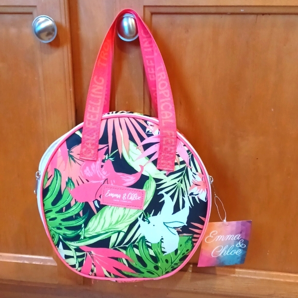 NWT Emma & Chloe Insulated Tropical Lunch Tote - Picture 1 of 8